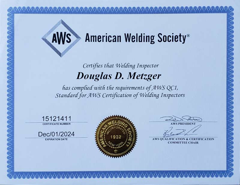 AWI Welding Certification